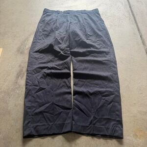 36x30 Black Baggy Wide Leg Dress Pants Y2K Grunge 2000s Vintage